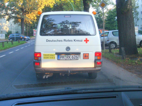 German Red Cross vehicle.
